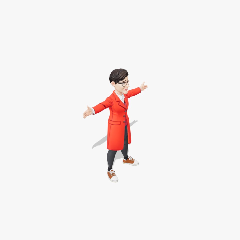 Chic Red Coat Character model pack